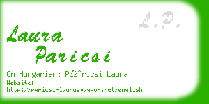 laura paricsi business card